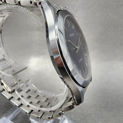 Rado Diastar Watch Men 37mm Blue Dial Silver Tone Date Round New Battery3
