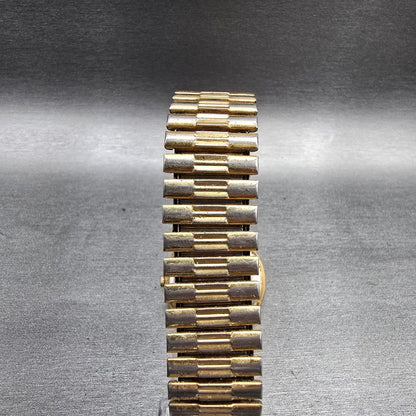 Seiko Pulsar Watch Men 34mm Champagne Dial Gold Tone Daydate V533-7A30 New BattC7
