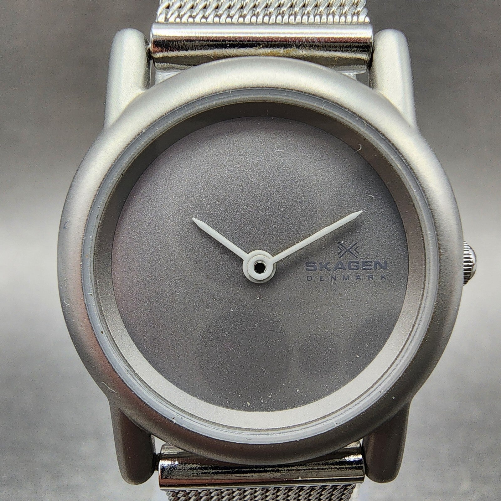 Skagen Watch Women 25mm Silver Dial Steel Round Mesh Band 4SSS New Battery1