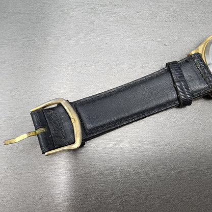 VTG Seiko SQ Watch Men 33mm Gold Dial Gold Tone Daydate Round 7122-7049 PARTS