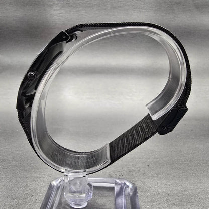 Skagen Watch Men 34mm Black Dial Black Tone Titanium Round 233LTMB New Battery6