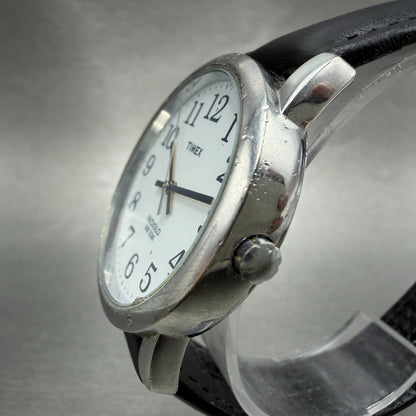 Timex Easy Reader Watch Men 35mm White Dial Silver Tone Round T205019J New Batte4