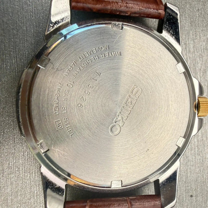 Seiko Watch Men 38mm Blue Dial Two Tone Daydate Round 7N43-0AZ0 New Battery10