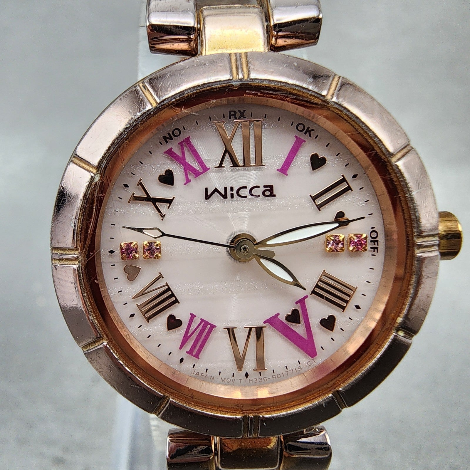 Citizen Wicca Solar Watch Women 27mm Pink Dial Rose Gold Tone Round Runs2