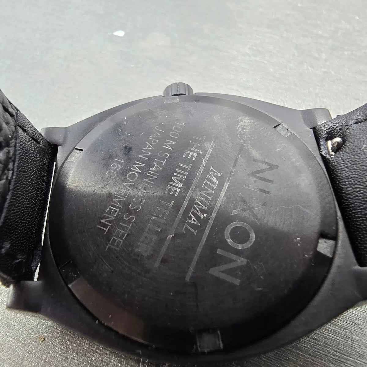 Nixon Time Teller Watch Men 37mm Black Dial Black Tone Round Bracelet New Batt V9