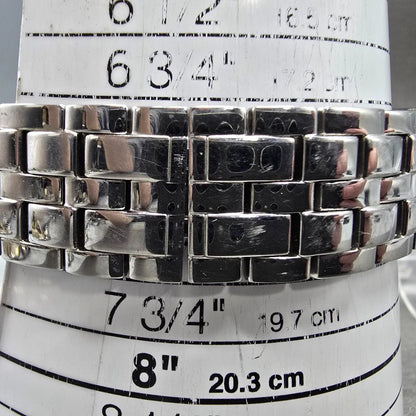 Bulova Crystal Watch Men 42mm Black Dial Steel Date 96K102 Round PARTS11