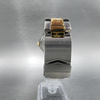Lorus Dive Watch Men 40mm Silver Dial Two Tone Date Round LR0710 New Battery