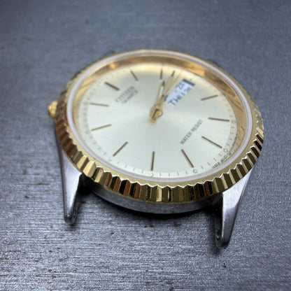 Citizen President Watch Men 35mm Champagne Dial Gold Daydate 6100-R00405 PARTS5