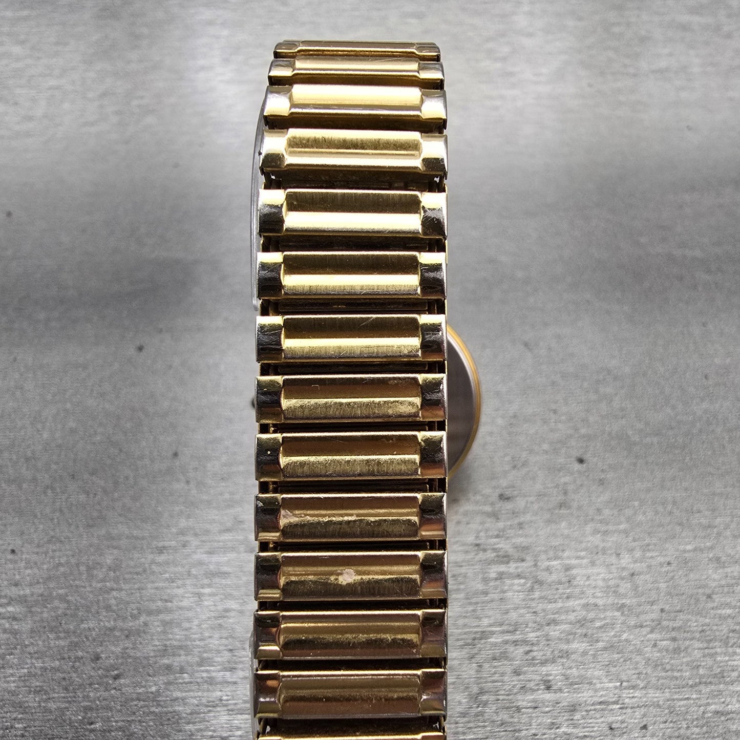 Seiko Watch Men 34mm Cream Dial Gold Tone Date Round 7N29-8A09 New Battery VTG7