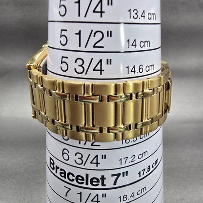 Seiko Watch Men 31mm Gold Dial Gold Tone Rectangle V701-5220 New Battery Vintage9