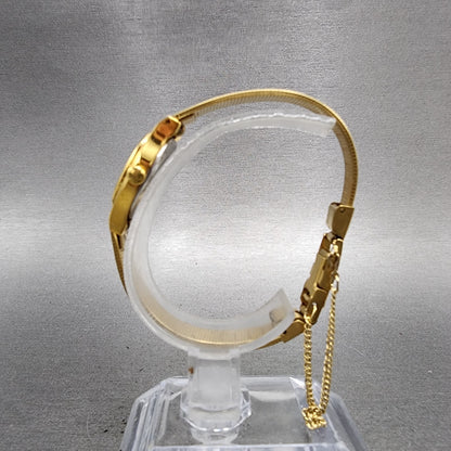 Citizen CQ Watch Women 16mm Black Dial Gold Tone Oval 3220S34054Z New Battery6