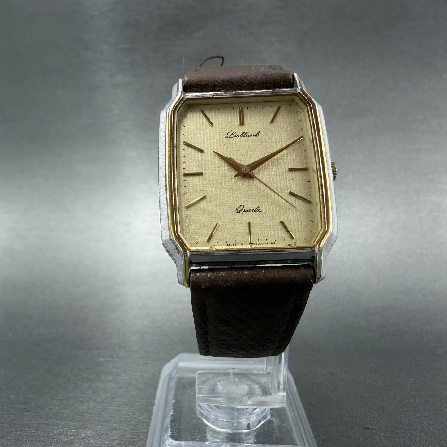 Orient Lisblank Tank Watch Men 27mm Champagne Dial Silver Tone Octagon New Batt5
