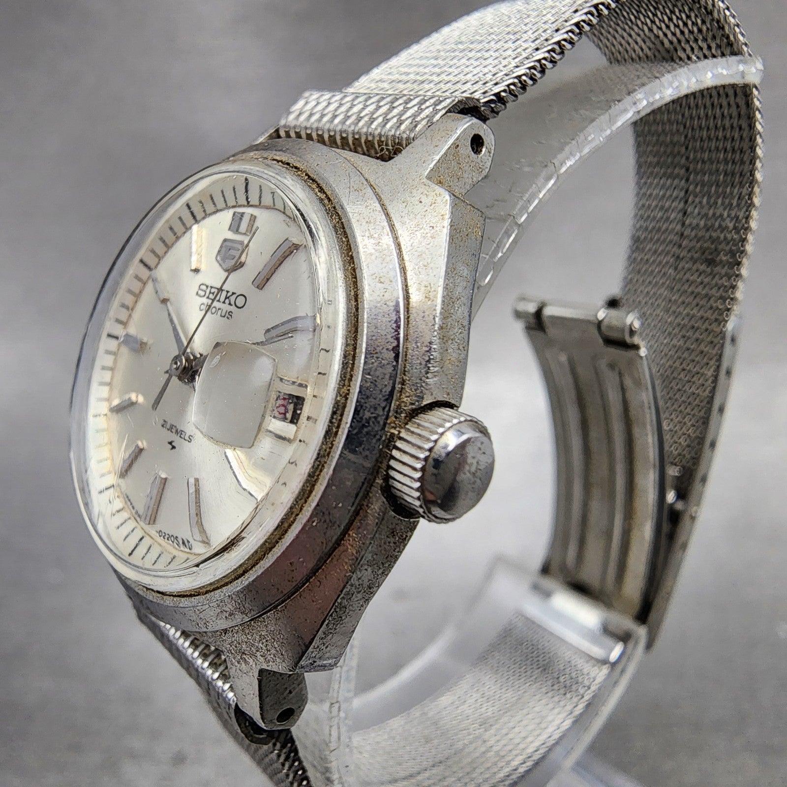 Seiko Chorus Watch Women 26mm Silver Dial Silver Tone Date Manual 21180260 READ2
