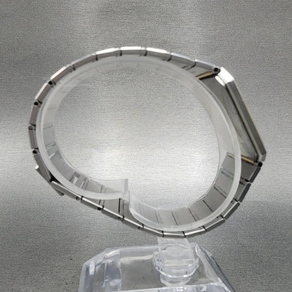 Seiko Lassale Tank Watch Men 28mm Silver Dial Two Tone 9300-5559 New Battery