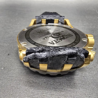 Invicta Reserve Subaqua Chronograph Watch Men 52mm Black Dial Gold Daydate Runs10