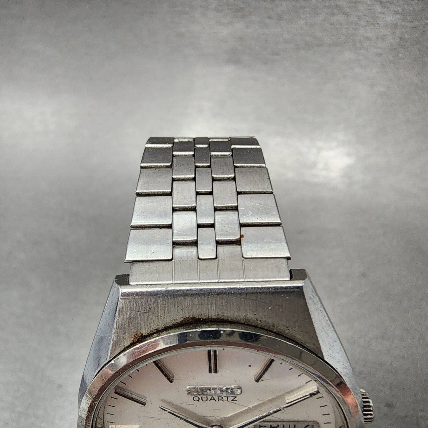 Seiko Type 2 Watch Men 35mm Silver Dial Steel Daydate Round 75468070 PARTS5