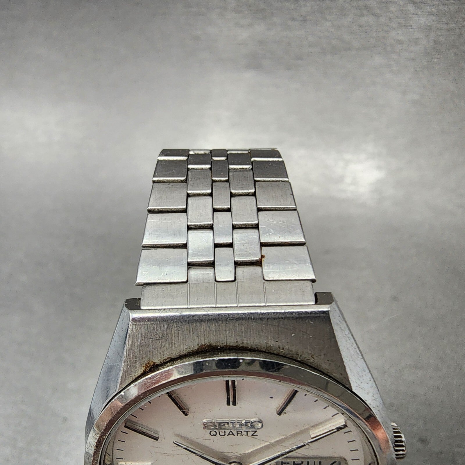 Seiko Type 2 Watch Men 35mm Silver Dial Steel Daydate Round 75468070 PARTS5