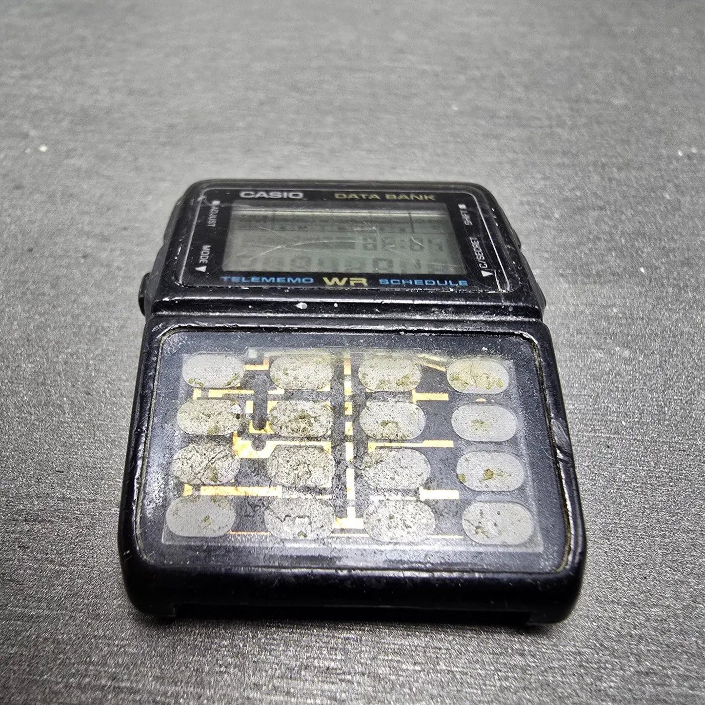 Casio DBC-61 Calculator Watch Men 33mm Digital Black Data Bank VTG PARTS3