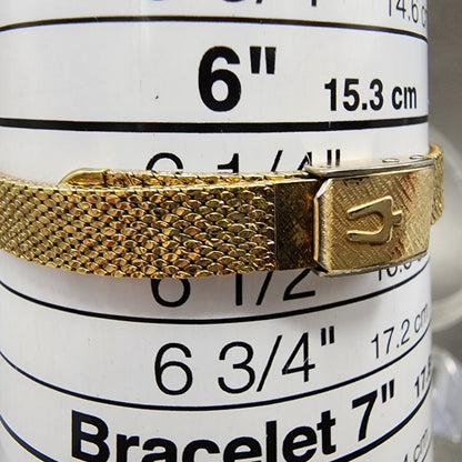 Bulova Watch Women 15mm Gold Dial Gold Tone Round Manual Wind Runs Vintage P011