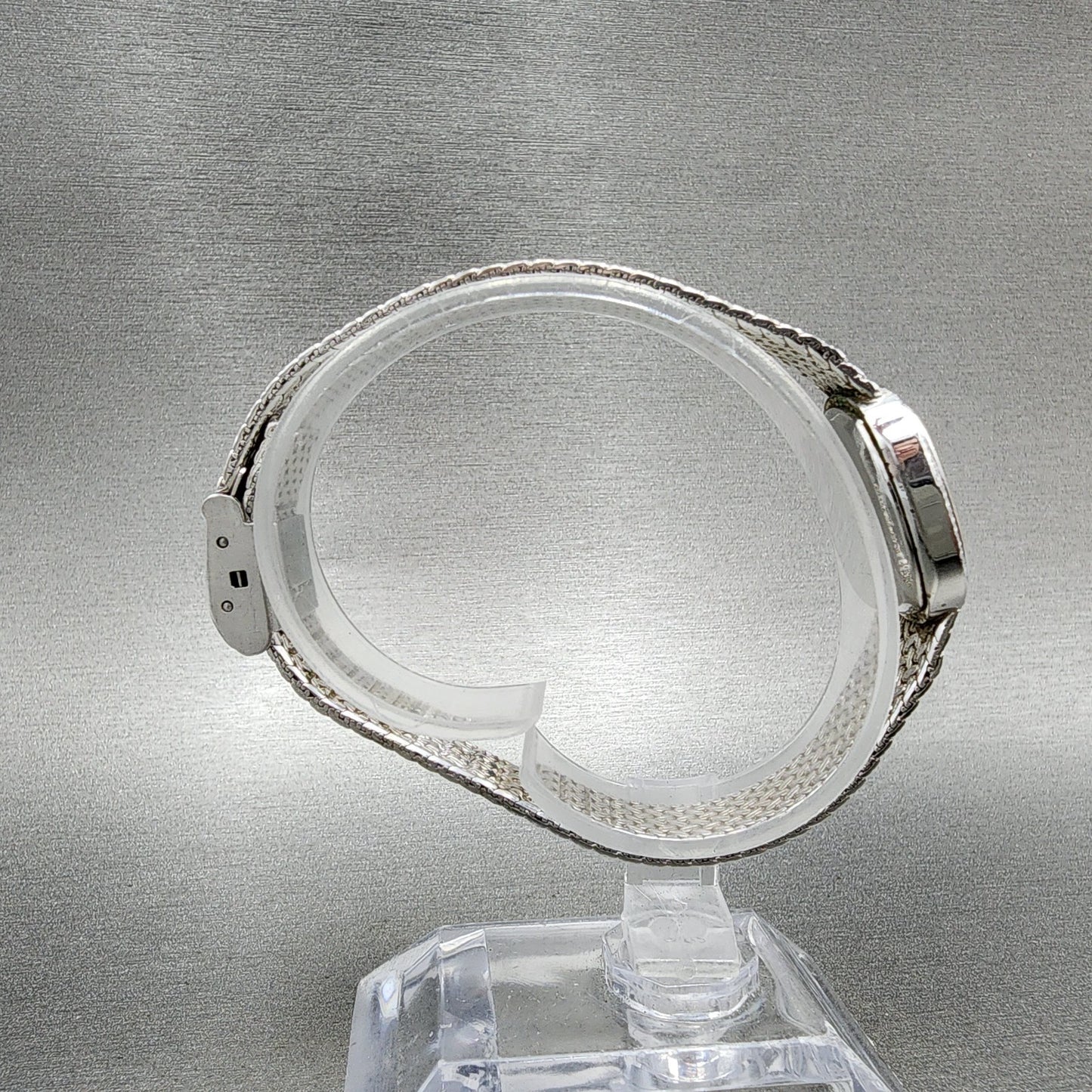 Cyma Watch Women 21mm Silver Dial Silver Tone Rectangle 706 New Battery ABC1238