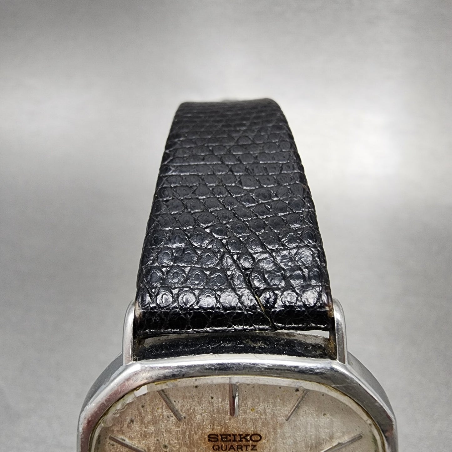 Seiko Watch Men 31mm Silver Dial Silver Tone 7820-5210 New Battery READ!!!!!!
