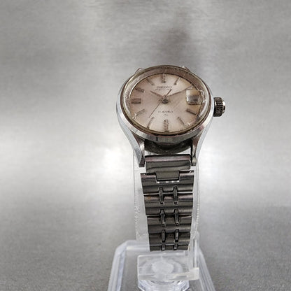 Seiko Matic Lady watch Women 22mm Silver Dial Silver Tone Date 25170200 PARTS6