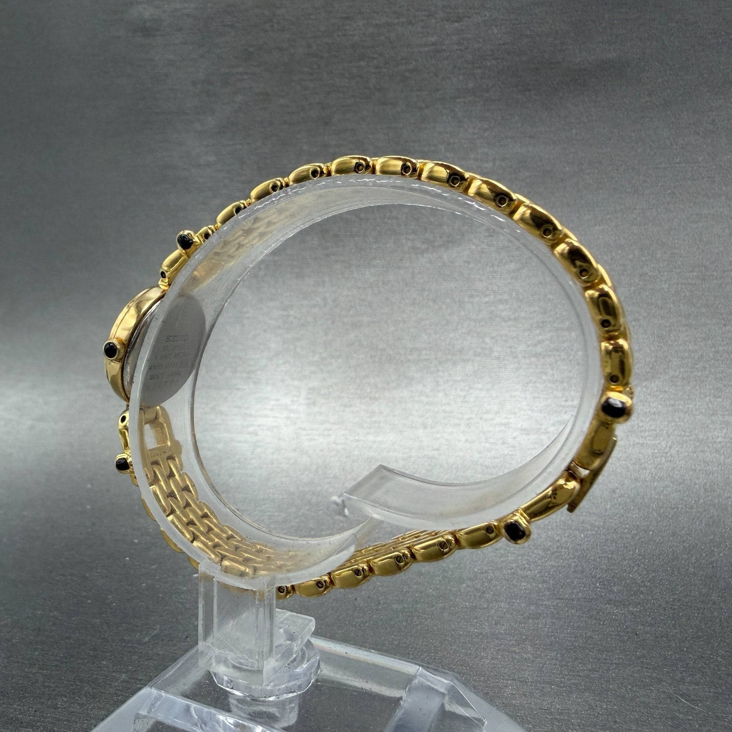 Seiko Watch Women 19mm MOP Dial Gold Tone Round 4N00-0588 New Battery Bracelet6