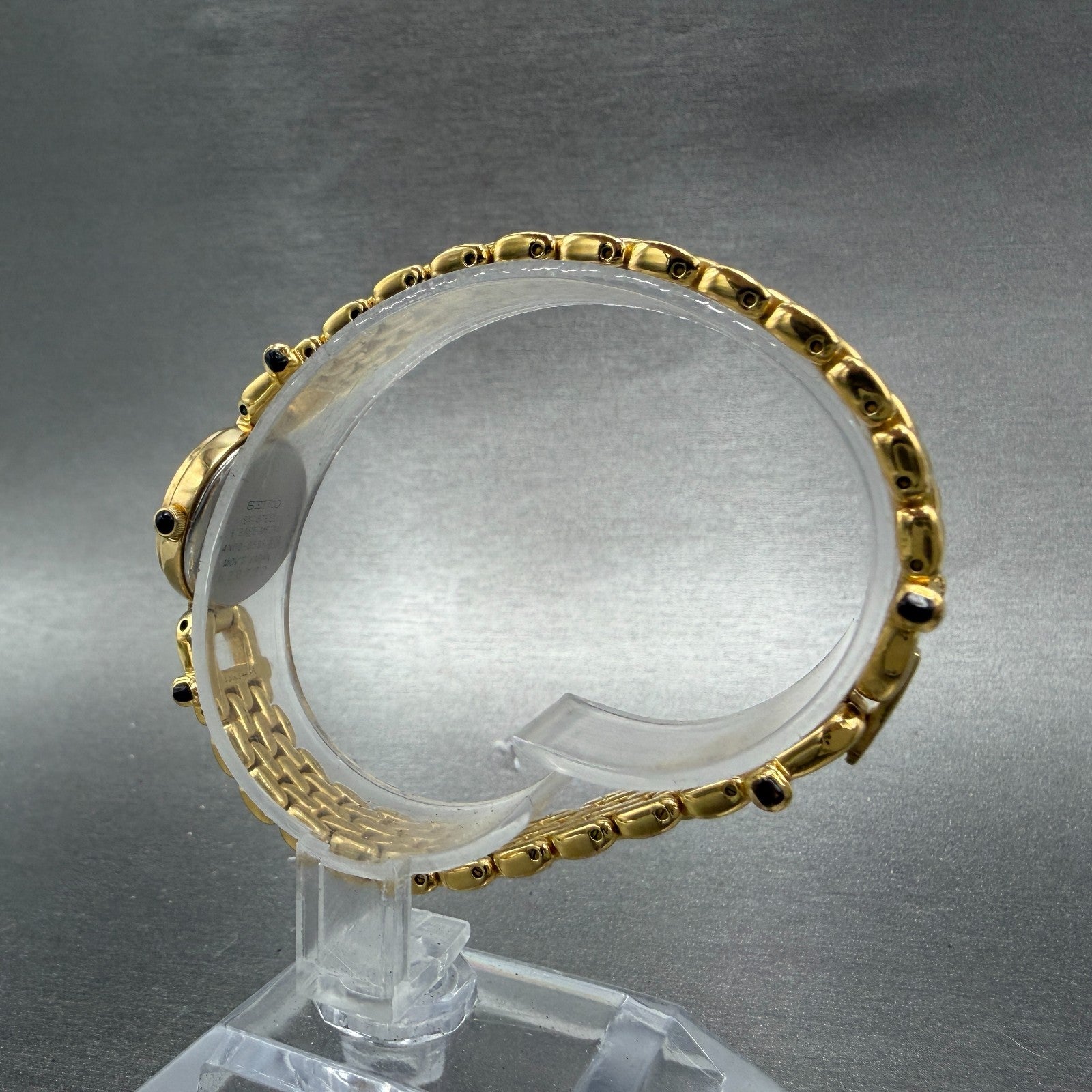 Seiko Watch Women 19mm MOP Dial Gold Tone Round 4N00-0588 New Battery Bracelet6