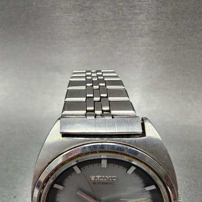 Seiko Lordmatic Watch Men 36mm Gray Dial Steel Daydate Cushion 5606-7140 Runs