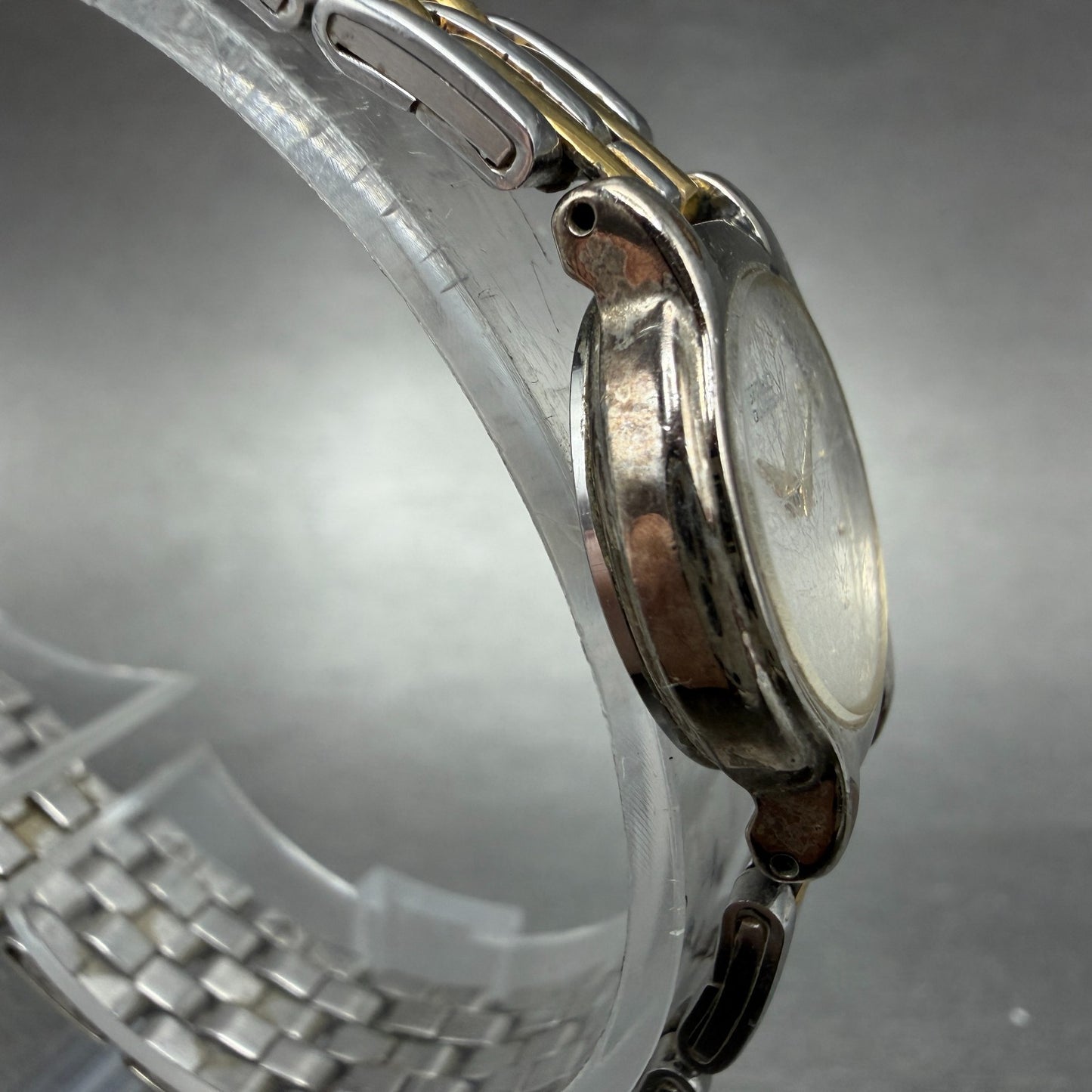 Seiko Watch Women 20mm Silver Dial Two Tone Round Vintage 1N00-0G69 New Battery3