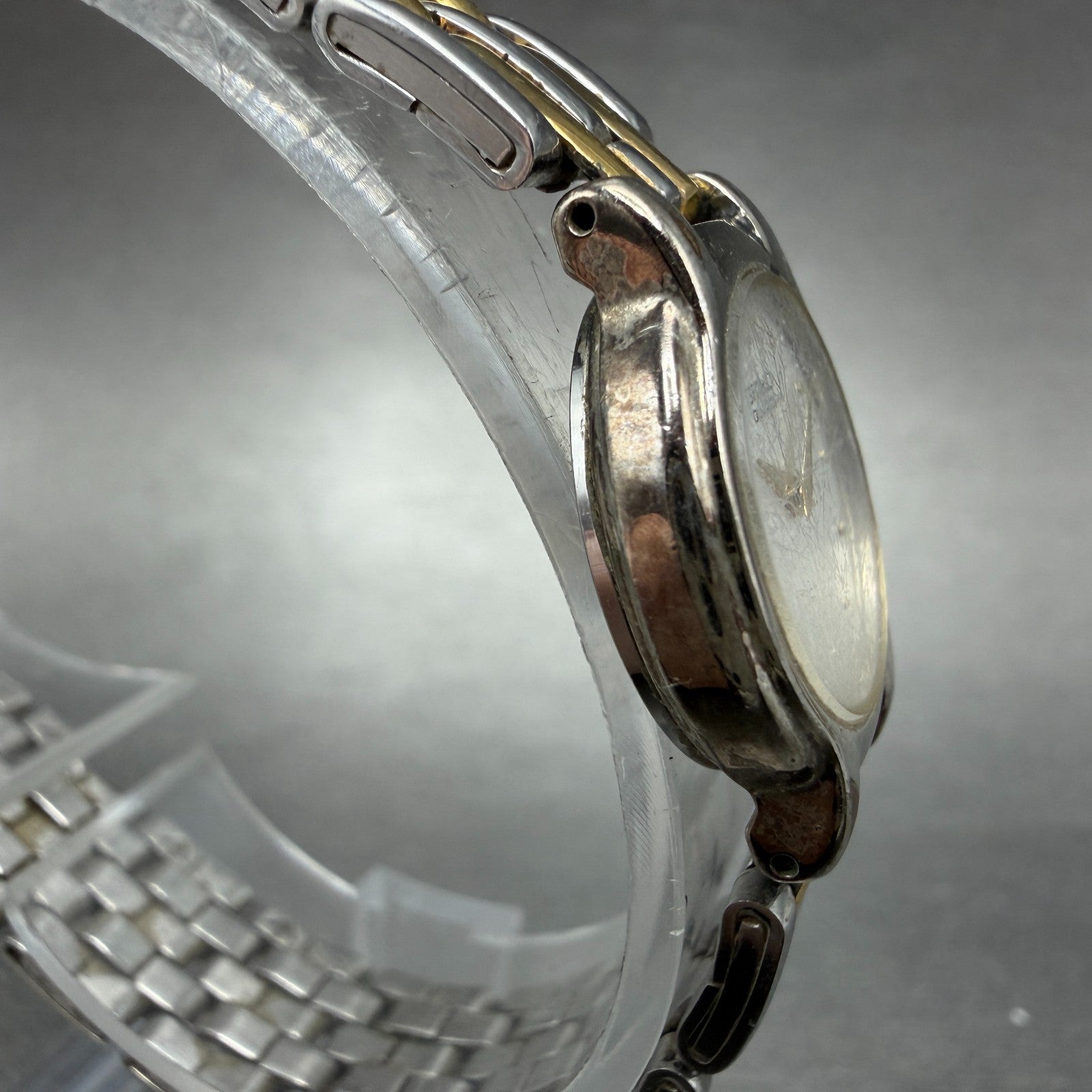Seiko Watch Women 20mm Silver Dial Two Tone Round Vintage 1N00-0G69 New Battery3