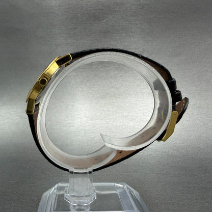 Movado Museum Watch Women 26mm Black Dial Gold Tone Round 88 A1 1837 New Battery6