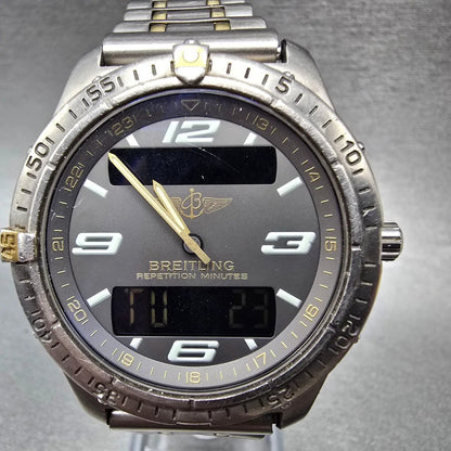 Breitlling Aerospace Watch Men 40mm Titanium Alarm Chronograph Analog Digital1