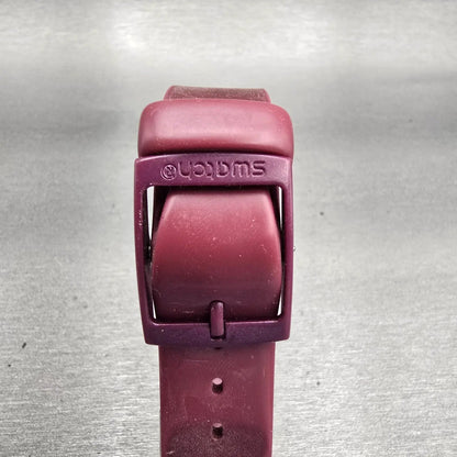 Swatch REDBAYA Watch Women Red Dial Red Tone Date Round GR405 New Battery7