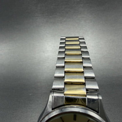 Seiko Pulsar Watch Men 34mm Champagne Dial Two Tone Daydate Y148-6009 NewBattery4