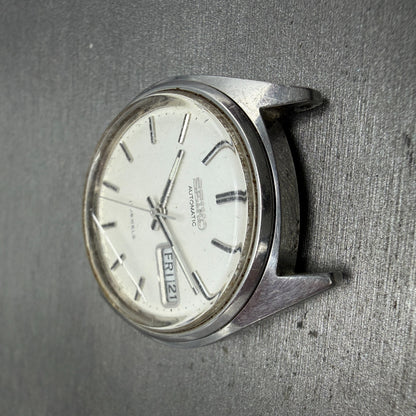 Seiko Automatic Watch Men 36mm Silver Dial Silver Tone Daydate 6309-7159 PARTS5
