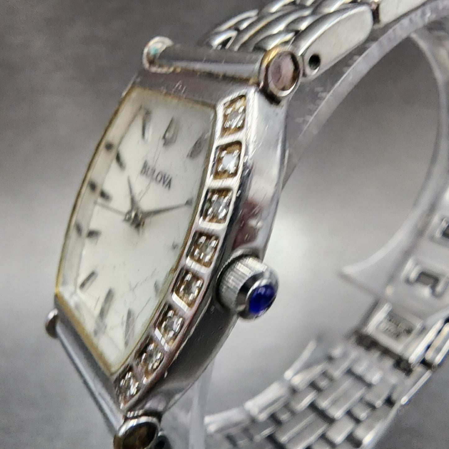 Bulova Watch Women 22mm MOP Dial Stainless Steel Tonneau 96R39 New Battery2