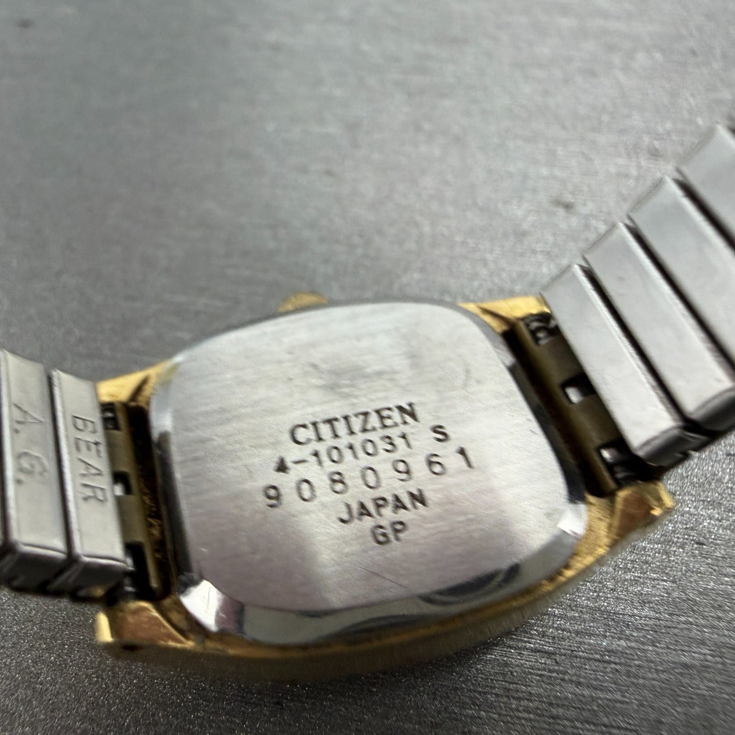 Citizen CQ Watch Women 18mm Champagne Dial Gold Tone Rectangle New Battery9