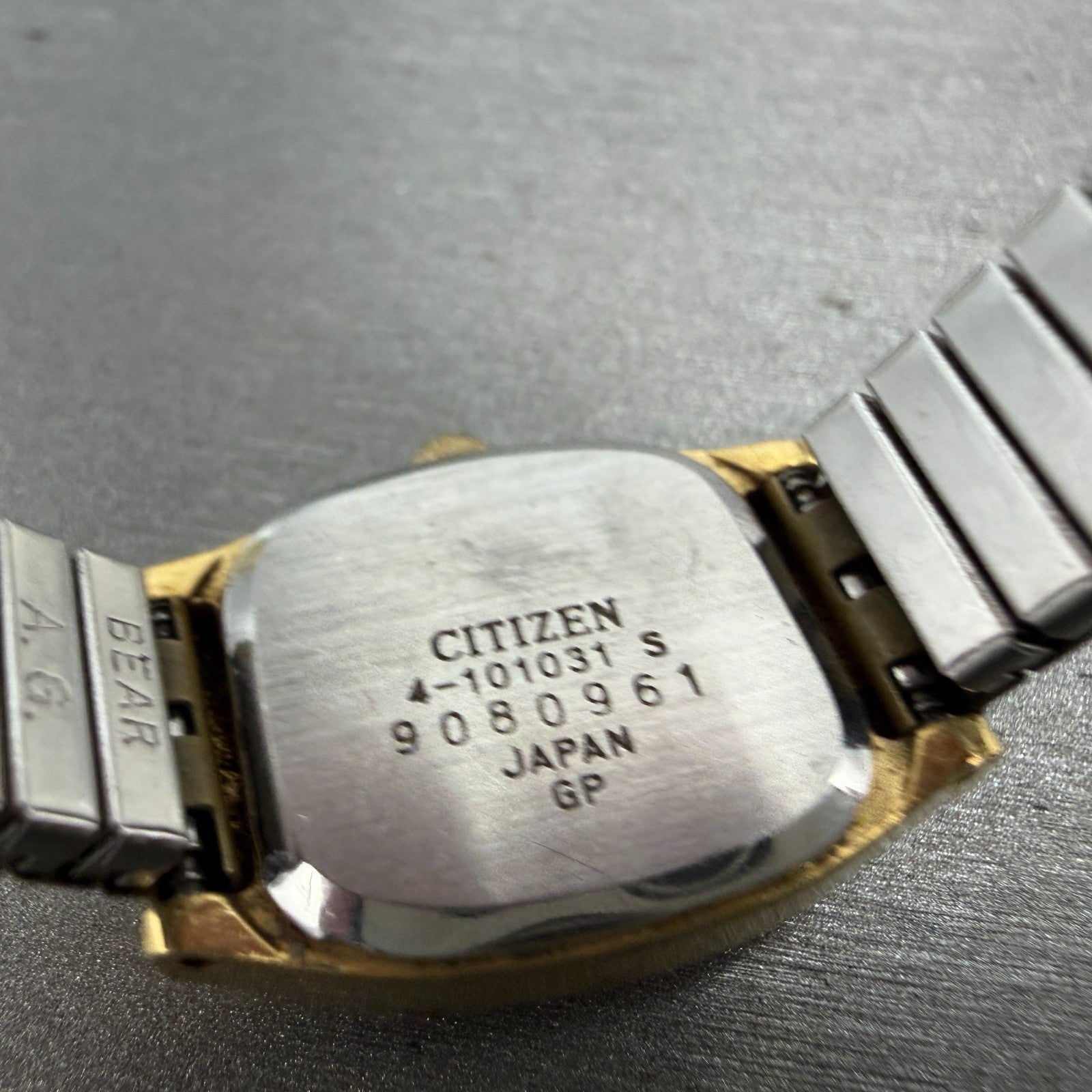 Citizen CQ Watch Women 18mm Champagne Dial Gold Tone Rectangle New Battery9