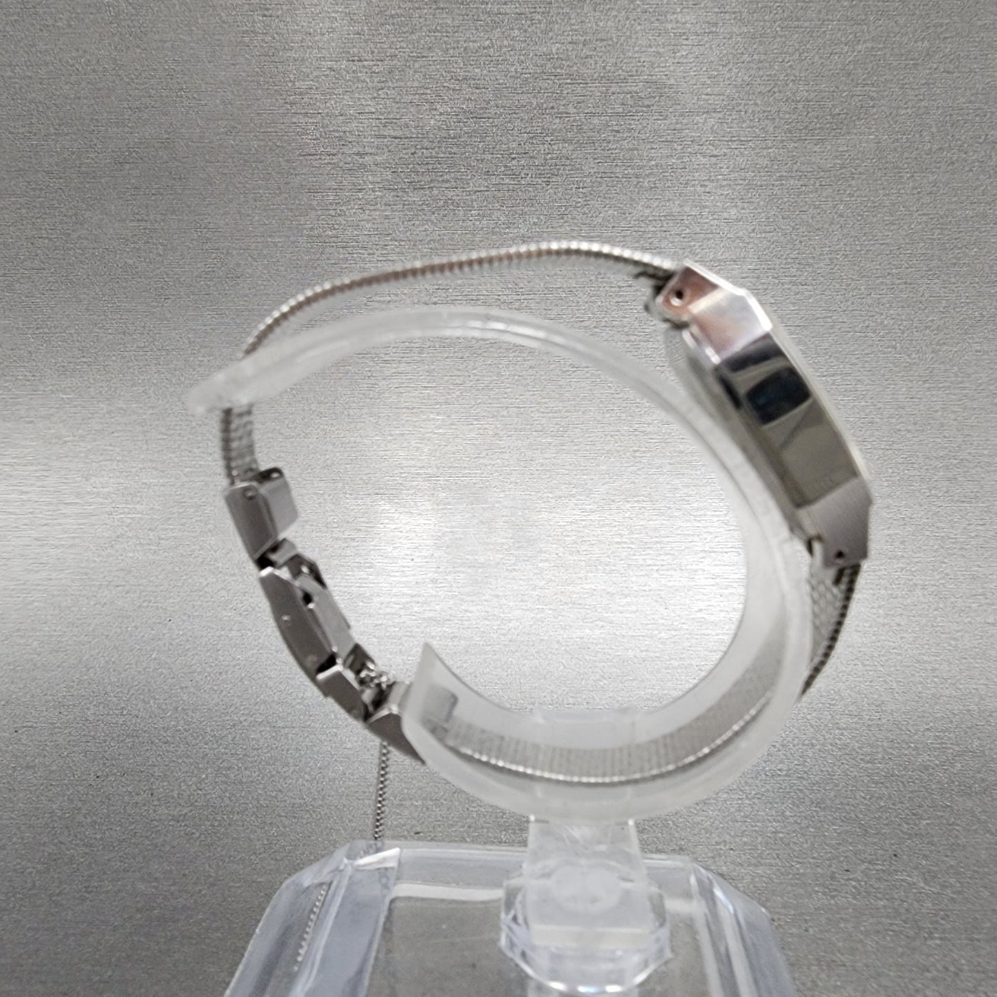 Seiko Watch Women 17mm Silver Dial Gold Plated Rectangle Manual 173280 Runs8