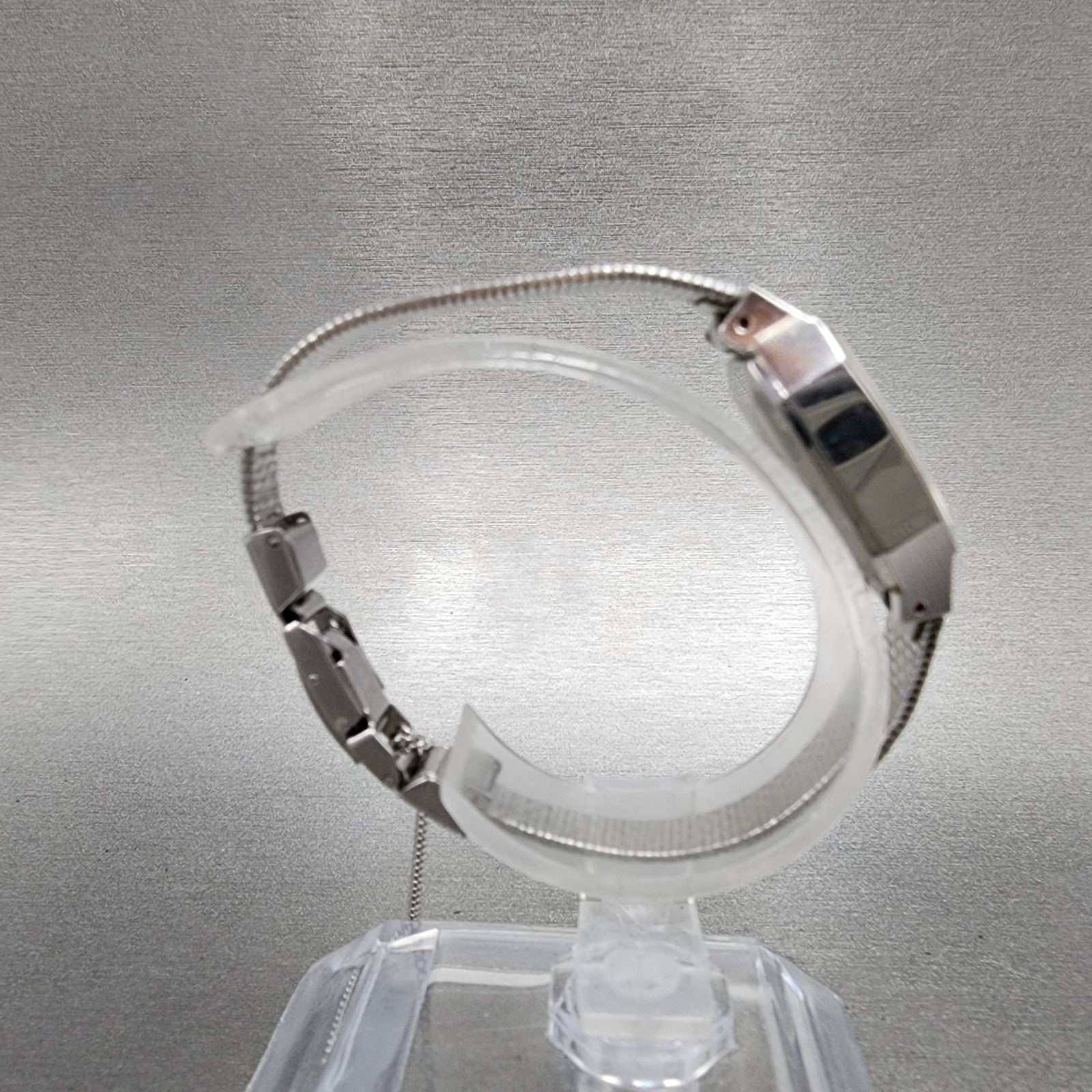 Seiko Watch Women 17mm Silver Dial Gold Plated Rectangle Manual 173280 Runs8