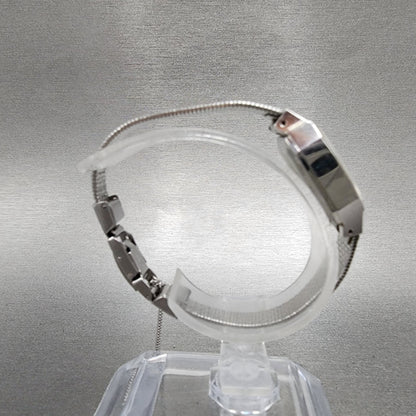Seiko Watch Women 17mm Silver Dial Gold Plated Rectangle Manual 173280 Runs8