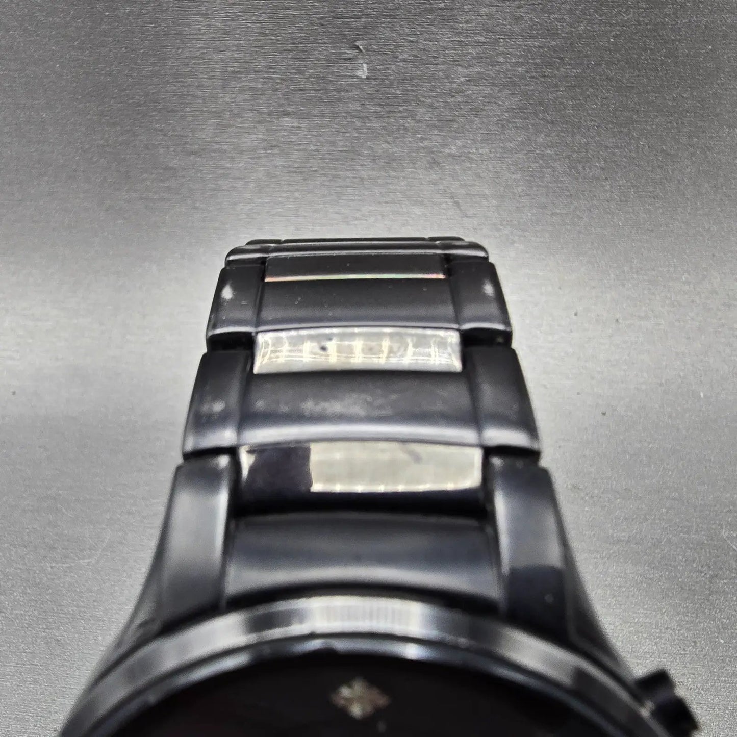 Fossil Chronograph Watch Men 43mm Black Dial Black Tone FS-4344 New Battery4