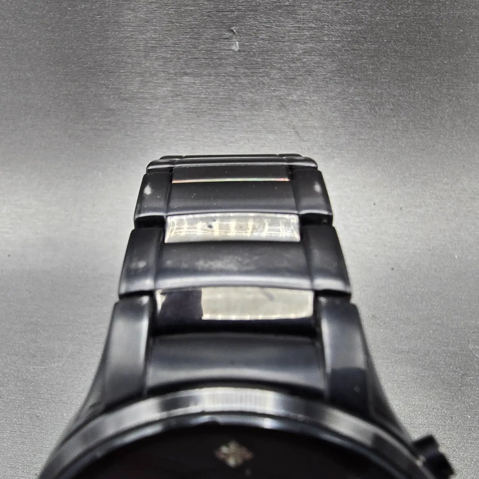 Fossil Chronograph Watch Men 43mm Black Dial Black Tone FS-4344 New Battery4
