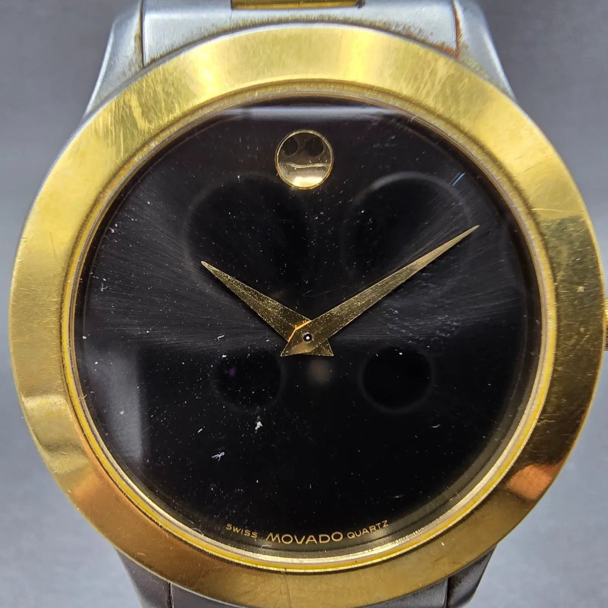 Movado Museum junior sport Watch Men 38mm Black Dial Two Tone 81.D1.862.2 NewBat1