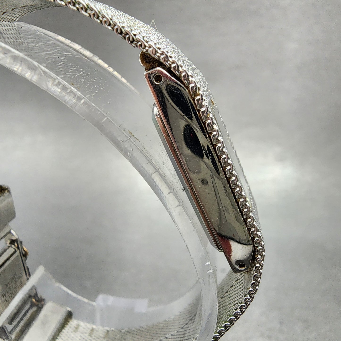 Seiko Tank Watch Women 12mm Silver Dial Silver Tone 13205039 New Battery3
