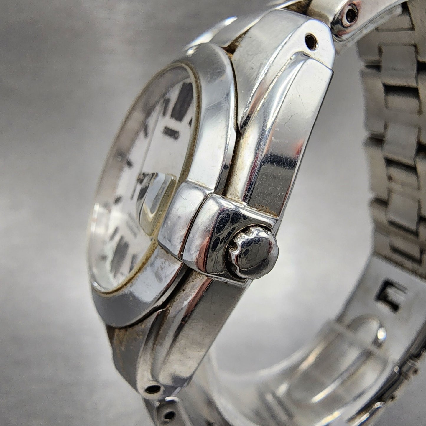 Seiko Perpetual Calendar Watch Men 39mm White Dial Silver Tone 8f320010 PARTS3