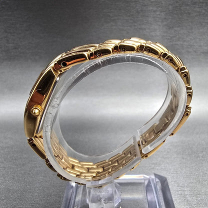 Seiko Watch Women 18mm White Dial Gold Tone Oval 4N00-7209 New Battery Vintage6