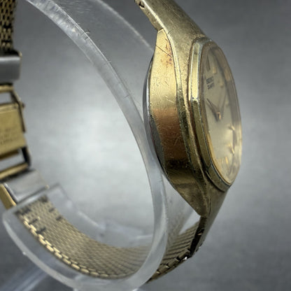 Seiko Watch Women 21mm Champagne Dial Gold Tone Round 43-7019 New Battery3