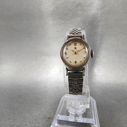 Seiko Manual Watch Women 18mm White Dial Silver Tone Round SP14 Runs5